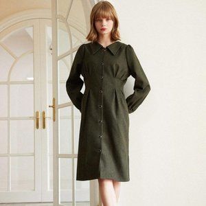 Winter Midi Dress Khaki